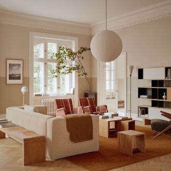 Phòng khách bếp phong cách Scandinavia nhẹ nhàng và ấm áp 